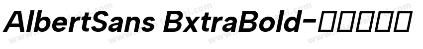 AlbertSans BxtraBold字体转换